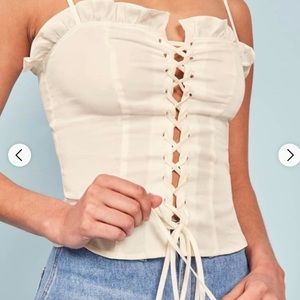 Reformation Women's Cream Corset